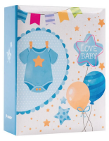 Fotoalbum 9 x 13 cm - 100 fotek - Babymo 1 - modré - MM-35100B