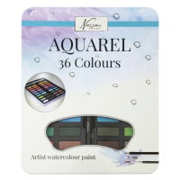 Akvarelové barvy v kovovém boxu - 36 barev - AR0510/GE