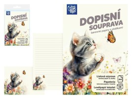 Dopisní papír barevný LUX 5+10 - Kočka - 5550395