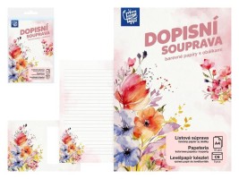 Dopisní papír barevný LUX 5+10 - Květy 1 - 5550399