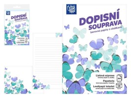 Dopisní papír barevný LUX 5+10 - Motýlci - 5550404
