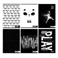 Školní sešit 454 - Black & White - A4, linkovaný, 54 listů