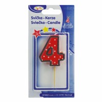 Dortová svíčka na špejli - číslo - 4 - 37204
