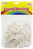 Gumičky bílé - 50 g, 38 mm - PK168-6