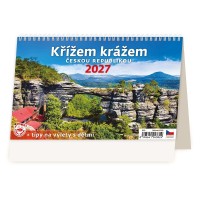 Stolní kalendář 2027 - Křížem krážem Českou Republikou - S23-27




