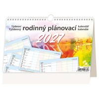 Stolní kalendář 2027 - Týdenní rodinný plánovací kalendář - S35-27




