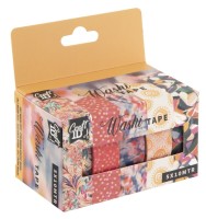 Dekorační lepicí pásky - washi - oranžové - 1,5 cm x 10 m, 5 ks - CR3006/GEO