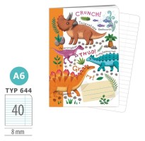 Školní sešit 644 - Dinosauři - A6, linkovaný, 40 listů 1598-0425