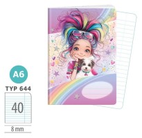 Školní sešit 644 - Rainbow Ella - A6, linkovaný, 40 listů 1598-0426-1 