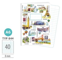 Školní sešit 644 - Travel Time - A6, linkovaný, 40 listů 1598-0431 