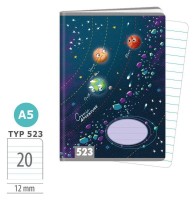 Školní sešit 523 - Vesmír - A5, linkovaný, 20 listů - 1593-0428 