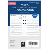 Kalendář 2027 do diáře Filofax - kapesní - týdenní - na 2 strany, linka - 6827127