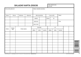 Skladová karta zásob A5 - 76