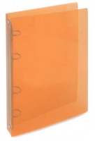Pořadač A4 PP - 4kroužek - Lines oranžová