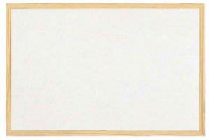 Magnetická tabule bílá, 90 x 120 cm - dřevěný rám - DI-WH-4