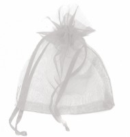 Dárkový sáček organza 12 x 17 cm - stříbrná - 9649