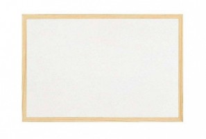 Magnetická tabule bílá, 60 x 40 cm - dřevěný rám