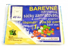 Zamrazovací sáčky č.1 - barevné - 20 x 30 cm - SMZ-0002