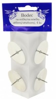 Bodce na svíčku - stříbrné - 4 ks - 2668