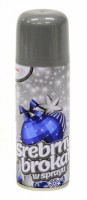 Vánoční spray - stříbrný brokát  250 ml BX200