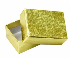 Dárková krabička B0 LUX - zlatá - 7,5 x 5,5 x 3,5 cm