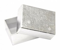 Dárková krabička B0 Lux - stříbrná - 7,5 x 5,5 x 3,5 cm