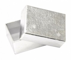 Dárková krabička B0 LUX - stříbrná - 7,5 x 5,5 x 3,5 cm