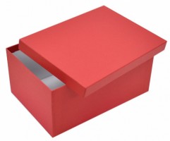 Dárková krabička F1 - červená - 28,5 x 19,5 x 13 cm