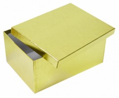 Dárková krabička F1 Lux - zlatá - 28,5 x 19,5 x 13 cm