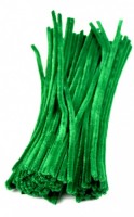 Chlupaté modelovací drátky - zelené - 100 ks