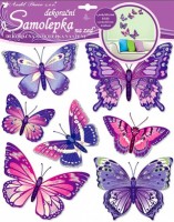Samolepky na zeď - motýli fialoví 10162