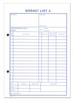 Dodací list A5 propisující mSk 11