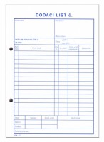 Dodací list A5 propisovací - mSk 11