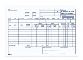 Záznam o provozu vozidla nákladní dopravy propisovací - mSk 318