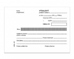 Výdajový pokladní doklad jednoduchý A6 - mSk 42