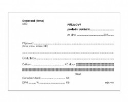 Přijmový pokladní doklad A6 nečíslovaný - mSk 48