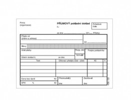 Příjmový pokladní doklad A6 s tabulkou NCR -  mSk 51