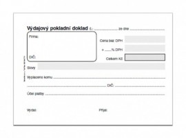 Výdajový pokladní doklad A6 propisovací - PT 040