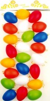Plastová vajíčka k zavěšení 6 cm - 24 ks - mix barev - 8232