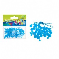 Dekorace - plastové korálky - modré - 327045 CF