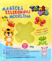 Silikonová modelína - svítící ve tmě žlutá Think Doh TD-29639-N6