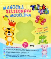 Silikonová modelína - svítící ve tmě žlutozelená Think Doh TD-29639-N5