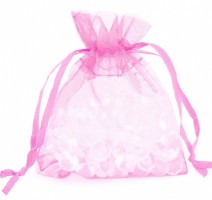 Dárkový sáček organza 15 x 23 cm - světle růžový - 249662