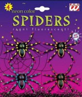 Neonoví pavoučci - 4 ks - W8253