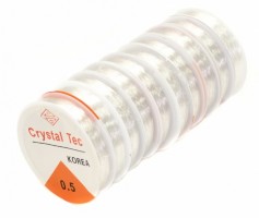 Nylonový vlasec - transparentní - 0,50 mm x 15 m - 10 ks - bílý - PK170-2