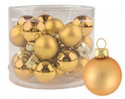 Sada vánočních ozdob - baňky zlaté - 3593