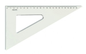 Trojúhelník transparentní 22 cm - 60/250
