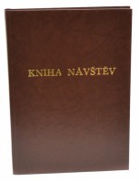 Kniha návštěv A4 100 listů - hnědá - čistá