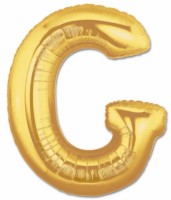 Balónek fóliový 102 cm - písmeno G - zlatý - WGOLD G