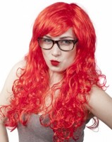 Paruka - červená - dospělá - 632103